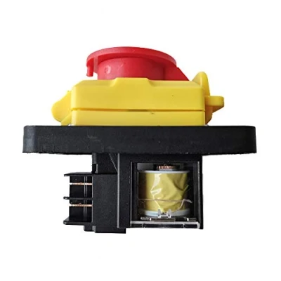 Image de Interrupteur électromagnétique KJD12 KEDU 4 broches interrupteurs à bouton poussoir d&#039;arrêt d&#039;urgence pour outils de menuiserie électrique perceuses d&#039;établi meuleuses tours et scies 16A AC 220 240V