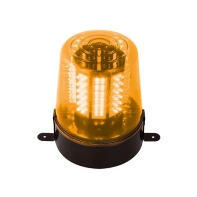 Image de HQ Power Gyrophare avec 108 LED, augmente la sécurité et visibilité, vitesse de rotation réglable, adaptateur/chargeur inclus, économie d&#039;énergie, 14 VDC, orange
