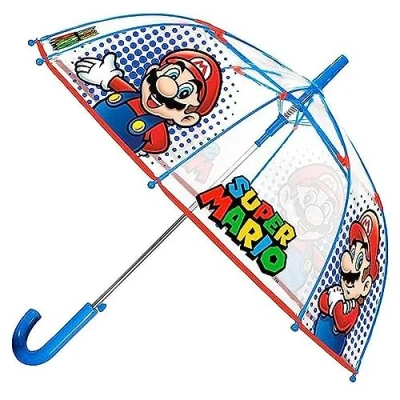 Image de PERLETTI Super Mario Parapluie cloche automatique anti vent 74 cm, multicolore, único, tendance, coloré et amusant