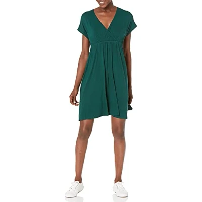 Image de Amazon Essentials Robe Tunique (Grandes Tailles Disponibles) Femme, Vert Jade, 4XL Grande taille