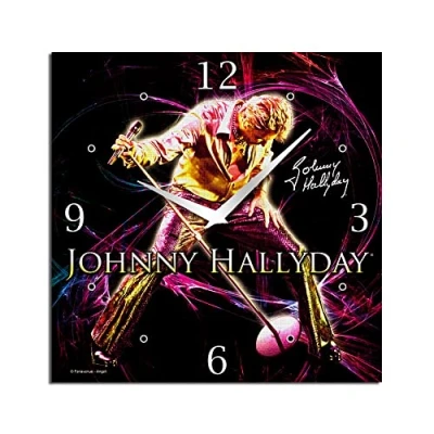 Image de Johnny Hallyday Pendule toile Concert