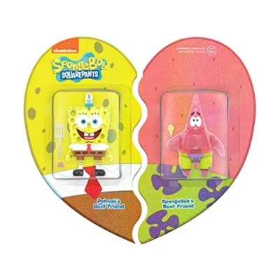 Image de SUPER7 Set de 2 Figurines Reaction Bob Esponja Y Patricio Estrella BFF Figurine Collection