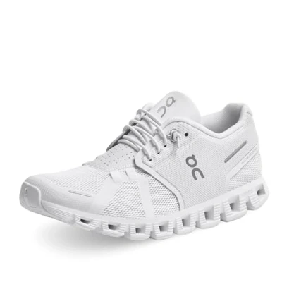 Image de On Cloud 5 Chaussures d’entraînement En textile synthétique Pour femme, All White., 38 EU