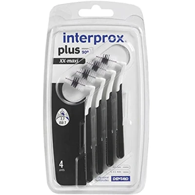 Image de INTERPROX Plus Xx Maxi 2.7 Brossette Dentaire Fibres en Tynex Noir 4 Brossettes par Unité