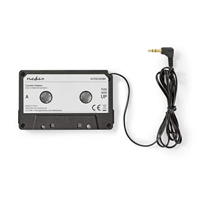 Image de Nedis ACON2200BK Adaptateur Cassette 3,5 mm Mâle Noir