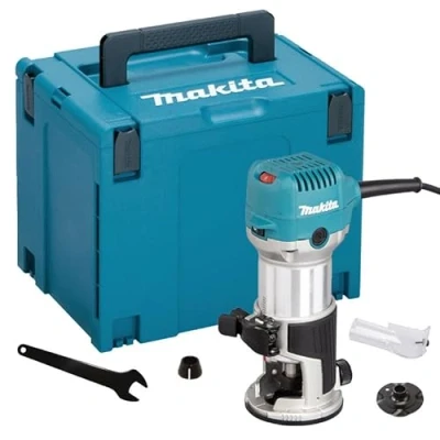 Image de Affleureuse défonceuse 710 W pince Ø8 ou 6 mm en coffret Makpac MAKITA RT0702CJ
