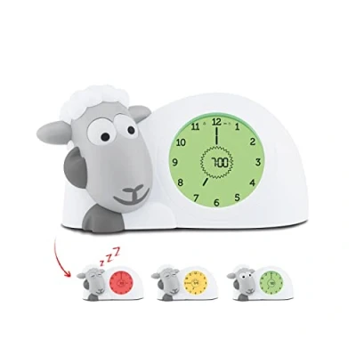 Image de ZAZU Horloge Sam l&#039;Agneau d&#039;Entraînement au Sommeil et Veilleuse pour Enfants Réveil Lumineux Aidez Votre Enfant à Apprendre Quand se réveiller Luminosité réglable Arrêt Automatique