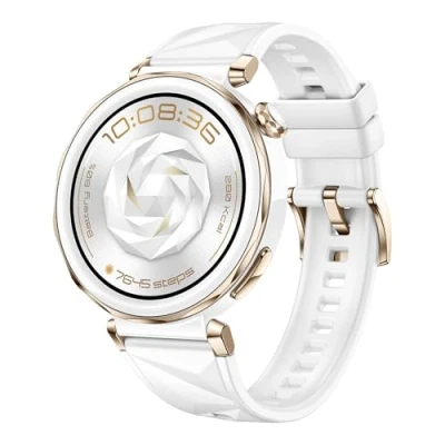 Image de HUAWEI Watch GT 5 Pro 42mm Montre Connectée, Design aux Lignes épurées, Programmes d&#039;entraînement de Pointe, Suivi la santé, ECG, Jusqu&#039;à 7 Jours d&#039;autonomie, iOS&amp; Android, Blanc