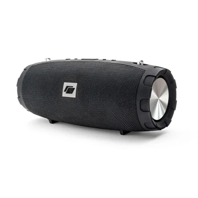Image de Caliber Haut Parleur Bluetooth Enceinte sans Fil Vintage Look USB avec Powerbank Résistant à l&#039;eau Noir Autonomie 9h