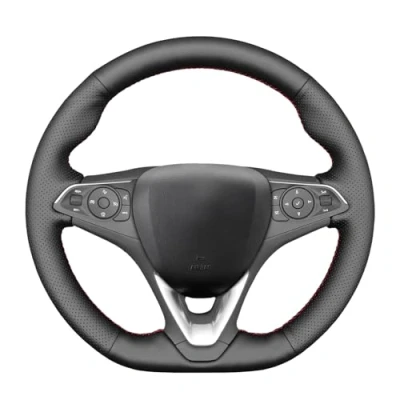 Image de MEWANT Housse De Volant pour Opel Astra K/Corsa F/Corsa E (OPC)/Combo E/Grandland X/Insignia/Insignia CT/Mokka Couvre en Cuir Véritable Cousu à La Main