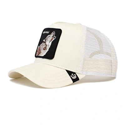 Image de Goorin Bros. The Lone Wolf White A Frame Adjustable Trucker Cap One Size