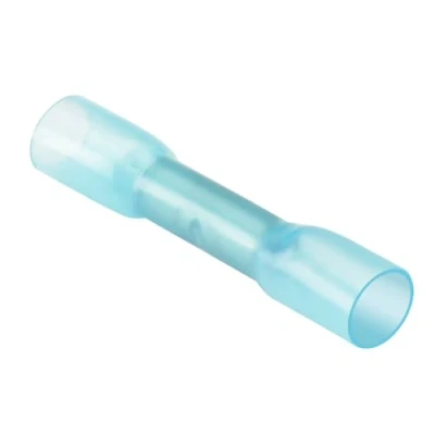 Image de Heschen Lot de 100 connecteurs à sertir isolés thermorétractables BHT2 1,5 2,5 mm² (16 14 AWG) pour câble électrique Bleu