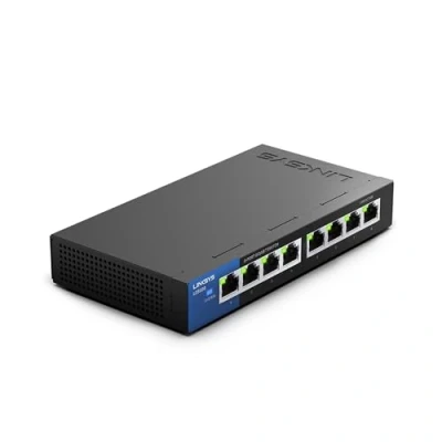 Image de Linksys Switch Non Manageable Gigabit Avec 8 Ports Lgs108 Eu (ethernet Maison et Bureau Boîtier Métallique, Séparateur ethernet au Mur Ou sur Un Bureau, Plug &amp; Play)