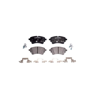 Image de HELLA 8DB 355 040 941 Jeu de plaquettes frein préparé pour indicateur d&#039;usure avec vis d&#039;étrier accessoires AUDI: A4 B9 Avant, Q7, Q5