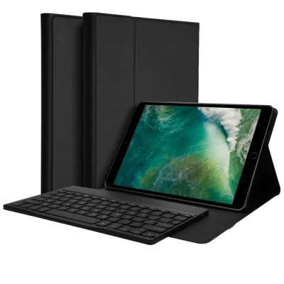 Image de Accezz Étui de tablette Bluetooth Clavier AZERTY iPad 6 (2018) 9.7 pouces / 5 (2017) Air 2 (2014) 1 (2013) Noir Neuf