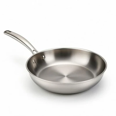 Image de WECOOK! PRO Poêle Acier Inoxydable 18/10 Ø 26 cm Compatible Induction Base Triple Épaisseur Manche Ergonomique Riveté Four 200C Lave vaisselle Résistante