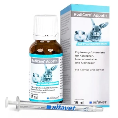 Image de alfavet RodiCare Appétit pour rongeurs ayant Une Alimentation insuffisante, complément Alimentaire Lapins, cochons d&#039;Inde et Petits rongeurs, 15 ML avec seringue doseuse
