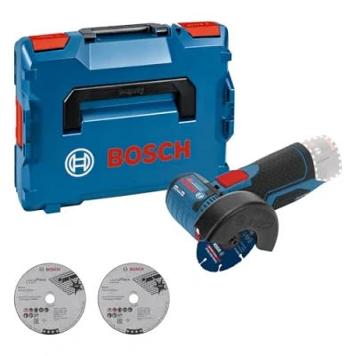 Image de Bosch Professional 12V System meuleuse angulaire sans fil GWS 76 (3 disques à tronçonner, diamètre de disque : mm, batterie ni chargeur, dans une L BOXX)