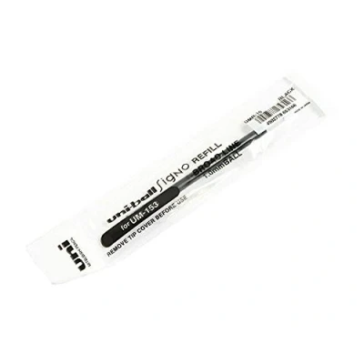 Image de Uni ball UMR10 N Recharge pour UM153 Broad Noir Lot de 12