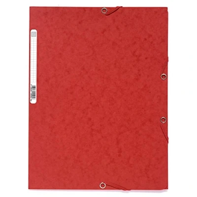 Image de Exacompta Réf. 55504E Carton de 25 chemises à élastiques pochettes 3 rabats en carte lustrée 400 g/m2 dimensions 24 x 32 cm pour documents au format A4 couleur orange