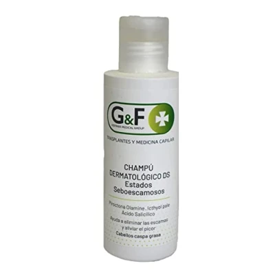 Image de Shampoing sec. Champoing Shampooing dermatite séborrhéique. en flacon de 125 ml. Réduit la desquamation et l&#039;excès sébum. Creme eczema.