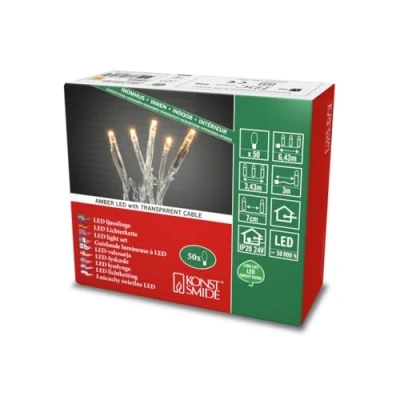 Image de Konstsmide 6353 820 Guirlande Lumineuse à Micro LED, Plastique, 3 W, Or