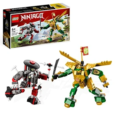 Image de LEGO Ninjago 71781 Le Combat des Robots de Lloyd Évolution, Jouet pour Enfants 6 Ans, avec Minifigurines Évolutives Guerrier Squelette et Doré