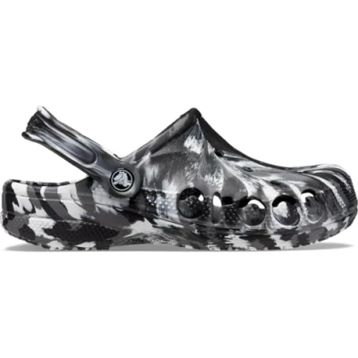 Image de Crocs Baya Graphic Clog Mixte Sabots, Noir et Blanc, 38/39 EU