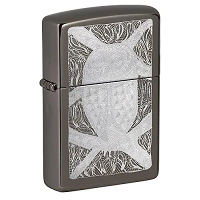 Image de ZIPPO John Smith Gumbula Design, Laser Engrave Black Ice® Briquet, Rechargeable, dans Une boîte Cadeau de Haute qualité