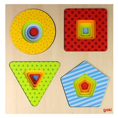 Image de Goki Puzzles de maderapuzzles maderagokipuzzle couches, Formes multicolore 1 version espagnole