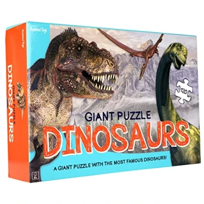 Image de Barbo Toys Géant Puzzle Dinosaures 120 pièces pour Enfants à partir de 3 Ans Sol des Les Plus connus