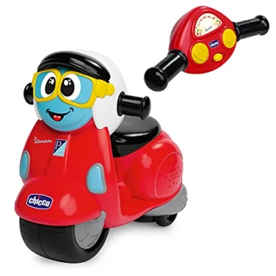 Image de Chicco Vespa Primavera Moto Télécommandée , Radiocommandée avec Guidon Intuitif, Klaxon et Bruits de Moteur Cadeau pour Garçon ou Fille, Jouet Enfants 2 à 6 Ans