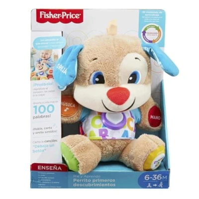 Image de Fisher Price Puppy Eveil Progressif Peluche Musicale et Interactive Plus de 75 Chansons 3 Niveaux D&#039;apprentissage Jouet bébé 6 Mois pour Filles Garçons, Version: Espagnol, FPM53