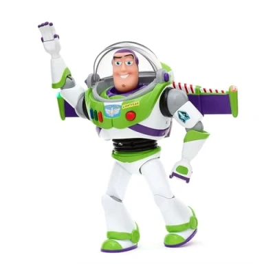 Image de Disney Store Official Figurine Interactive Buzz l&#039;éclair, Toy Story des Studios Pixar, 36 cm/14&quot;, Ranger de l&#039;espace Interactive, Plus 15 répliques en Anglais, à partir 3 Ans