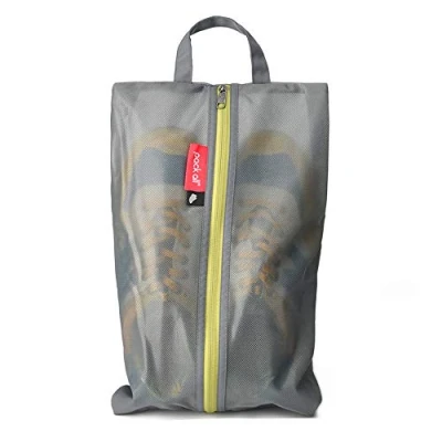 Image de pack all Sacs à Chaussures résistants l’Eau pour Les Voyages, Pochette de Rangement avec Fermeture éclair, Multi Colori Hommes et Femmes (Gris)
