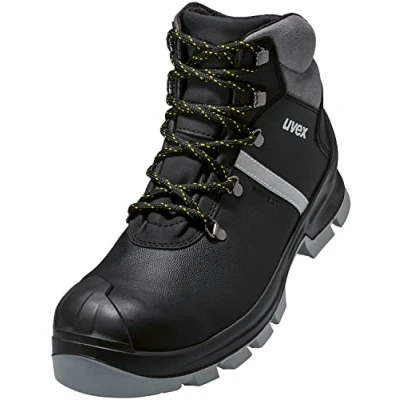 Image de Uvex 2 Construction S3 SRC Bottes de sécurité en Cuir Hydrofuge sans métal pour Homme Noir 52 EU
