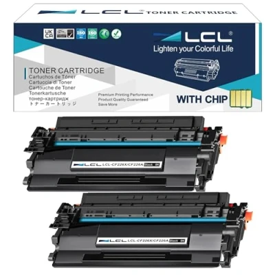 Image de LCL Cartouche de Toner Compatible 26A 26X CF226A CF226X CF226XD 9000Pages (2pack Noir) Remplacement pour HP Laserjet Pro M402n/M402d/M402dn/M402dne/M402dw, MFP M426/M426dw/M426fdn/M426fdw