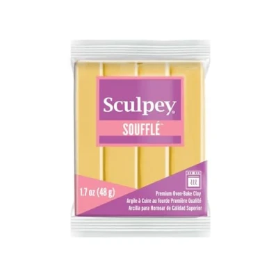 Image de Sculpey Argile polymère Soufflé ocre jaune, non toxique, 48 g