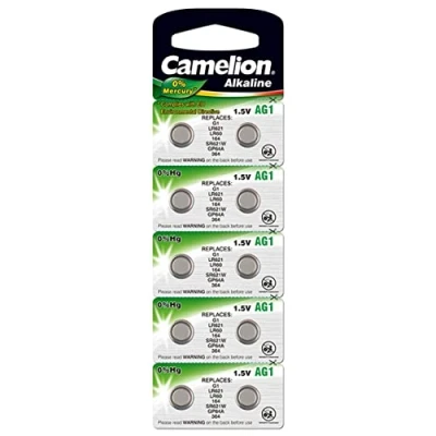 Image de Pile bouton Camelion LR60 / AG1 LR621 364 G1 164 SR621W GP64A 10 pack