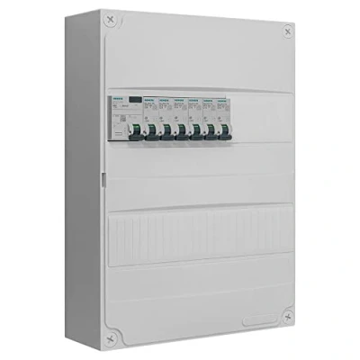 Image de Tableau 2 rangées pré équipé 1 inter. diff. 40A type AC + 6 disjoncteurs