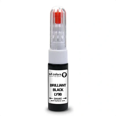Image de SD COLORS LY9B Kit de réparation stylo retouche peinture Noir brillant 20 ML