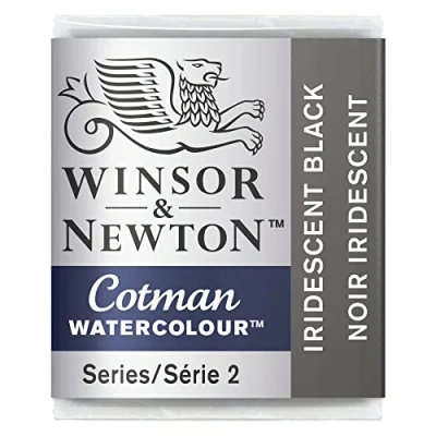 Image de Winsor &amp; Newton Cotman Aquarelle 1/2 473 Noir Iridescent, Demi Godet