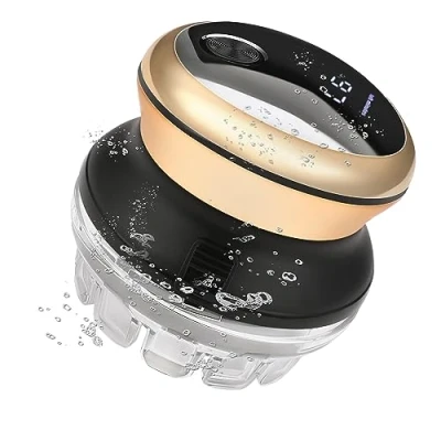 Image de KEMEI Tondeuse Cheveux Hommes, Tête de Coupe Rotative à 360 (avec Écran LED, Wet&amp;Dry, Secteur/Sans Fil Batterie Lithium, Charge Rapide, Ergonomique) Utilisation Simple et KM 887 Doré