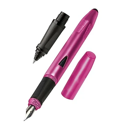 Image de Online stylo à encre Switch Starter Pink │ Set plume et roller ergonomique pour l&#039;école, idéal débutants │partie soft grip │cartouches d&#039;encre standard enfants, élèves