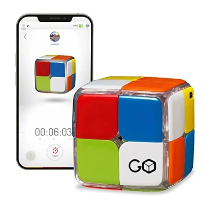 Image de GoCube 2x2 Le Tout Premier Cube connecté Qui Vous Permet d’Apprendre à résoudre ! Puzzle logique sur Application adapté Tous Les âges et Toutes capacités. Appli Gratuite.