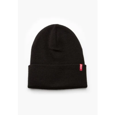 Image de Levi&#039;s Slouchy RED TAB Beanie Unisex Bonnet, Taille: One Size, Regular black