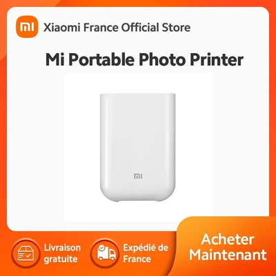Image de Xiaomi Blanc 20 feuilles de papier photo portable pour imprimante 3 pouces haute qualité TEJ4019GL