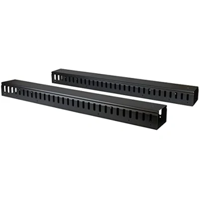 Image de StarTech.com Gaine de Gestion des Câbles pour Datacenters/à conduit encoché/du Panneau Brassage/pour Rack Serveur Chemin roulement Fil à Fente Ouverte(CMVER40UF)