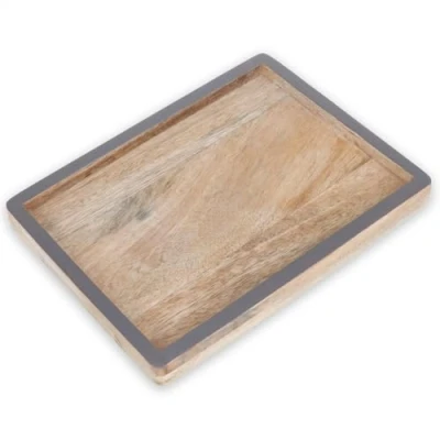 Image de com four® Plateau en Bois de manguier décoratif comme coupelle à clés Mini Service pour la décoration Table [la sélection varie]