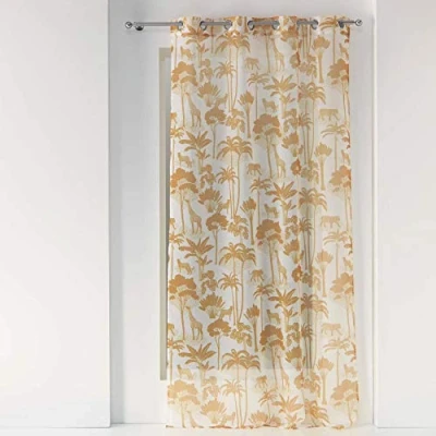 Image de Voilage DOUCEUR D&#039;INTERIEUR Manapany 140 x 240 cm Jaune Œillets